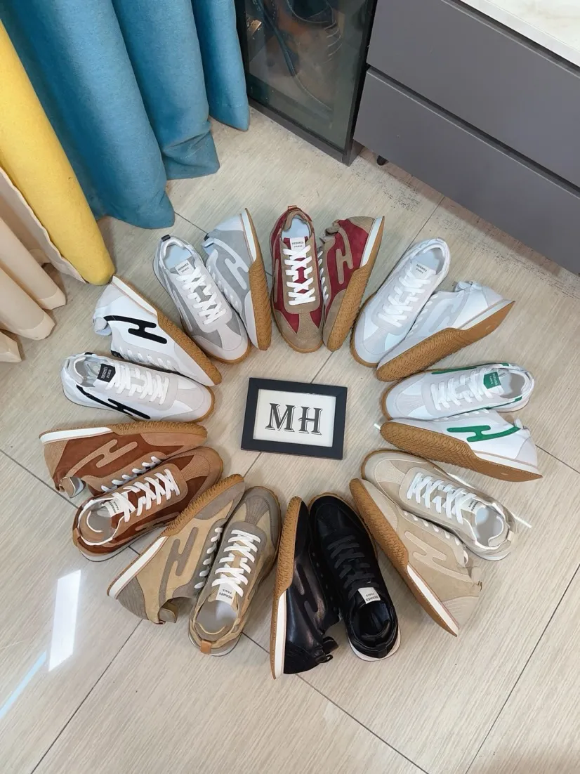Men's shoes 💰480🌸🌸[HERMES] Hermès sneakers, the upper is made of calfskin and suede, imported materials, full of texture, the lightweight sole is decorated with contrasting patterns, creating a versatile fashion style. Size: 38-44, 45 customized